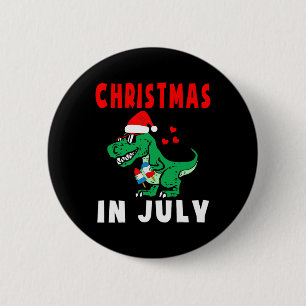Weihnachten im Juli Dinosaurier-Eispops Xmas-Santa Button