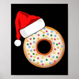 Weihnachten im Juli Donut-Sprinkles Santa Hut Somm Poster