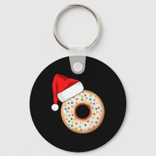 Weihnachten im Juli Donut-Sprinkles-Santa-Hut Somm Schlüsselanhänger
