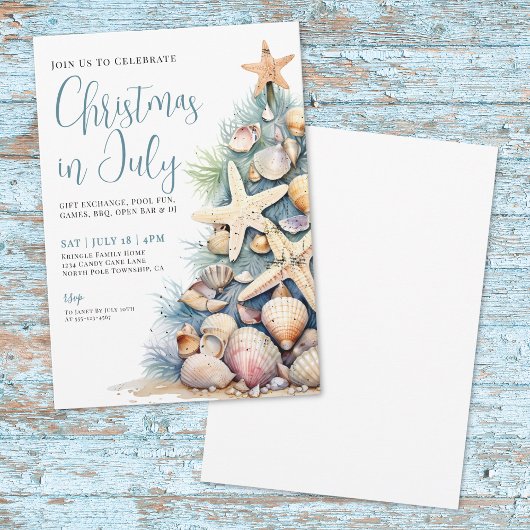 Weihnachten im Juli Einladung