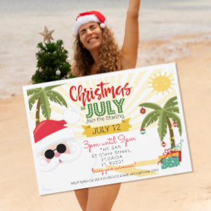 Weihnachten im Juli Einladung, lustige Sommerparty Einladung
