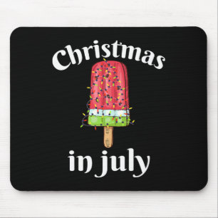 Weihnachten im Juli Eiscreme Weihnachtsbaum Sommer Mousepad