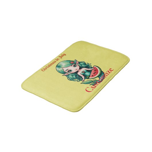 Weihnachten im Juli Elf Mermaid Thunder_Cove Badematte (Schrägansicht)