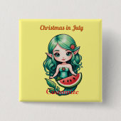 Weihnachten im Juli Elf Mermaid Thunder_Cove Button (Vorderseite)