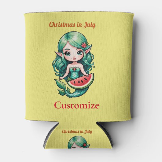 Weihnachten im Juli Elf Mermaid Thunder_Cove Dosenkühler (Vorderseite)