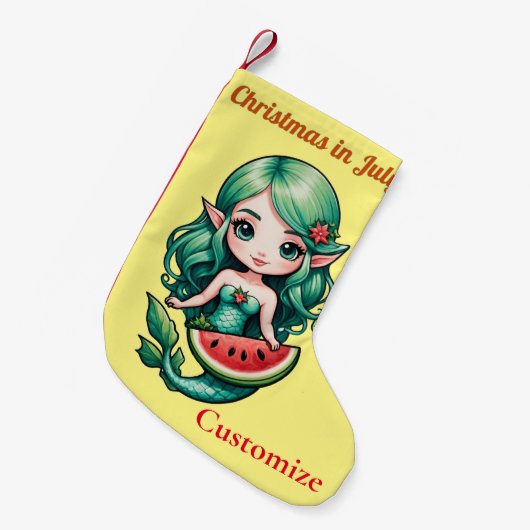 Weihnachten im Juli Elf Mermaid Thunder_Cove Kleiner Weihnachtsstrumpf (Vorderansicht (hängend))