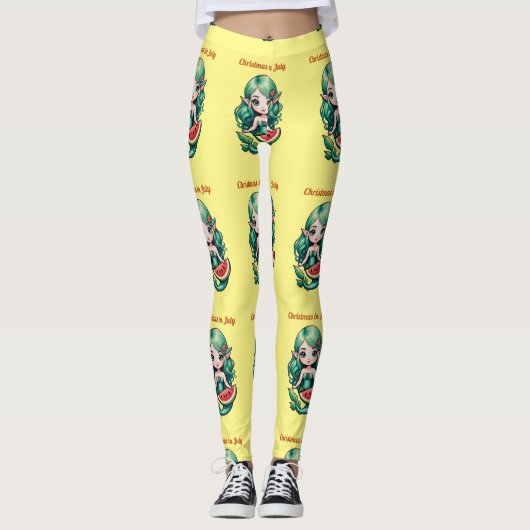 Weihnachten im Juli Elf Mermaid Thunder_Cove Leggings (Vorderseite)