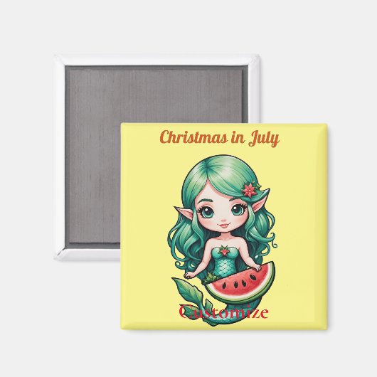 Weihnachten im Juli Elf Mermaid Thunder_Cove Magnet (Vorderseite/Rückseite)