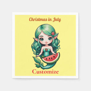 Weihnachten im Juli Elf Mermaid Thunder_Cove Serviette