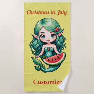 Weihnachten im Juli Elf Mermaid Thunder_Cove Strandtuch