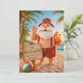 Weihnachten im Juli Familien BBQ Einladung (Stehend Vorderseite)