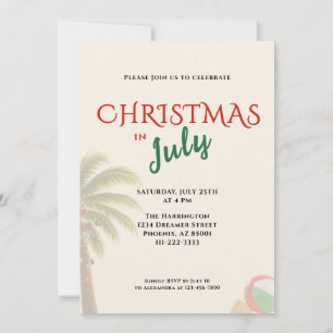Weihnachten im Juli Familien BBQ-Einladung Einladung