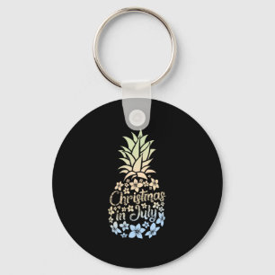 Weihnachten im Juli Farbige Ananas Strand Sommer Schlüsselanhänger