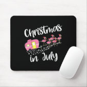 Weihnachten im Juli Flamingo Camping Camper Mousepad (Mit Mouse)