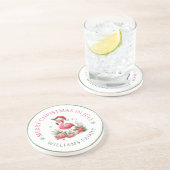 Weihnachten im Juli Flamingo Getränkeuntersetzer (Seite)