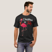 Weihnachten Im Juli flamingo hello Summer Beach Va T-Shirt (Vorne ganz)
