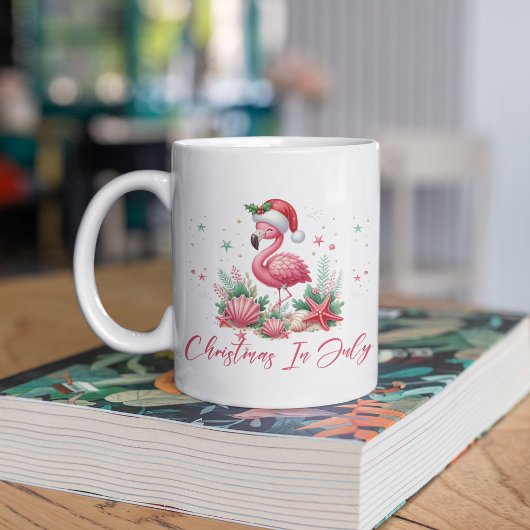 Weihnachten im Juli Flamingo Kaffeetasse