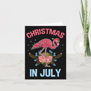 Weihnachten im Juli Flamingo Karte