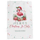 Weihnachten im Juli Flamingo Mittlere Geschenktüte (Vorderseite)