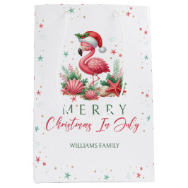 Weihnachten im Juli Flamingo Mittlere Geschenktüte