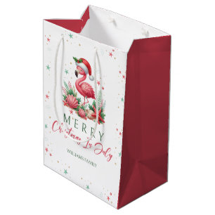 Weihnachten im Juli Flamingo Mittlere Geschenktüte
