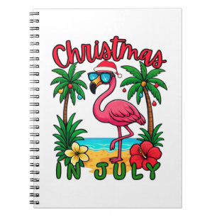 Weihnachten im Juli Flamingo Notizblock