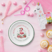 Weihnachten im Juli Flamingo Pappteller (Party)