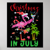Weihnachten im Juli Flamingo Santa Summer Weihnach Poster (Vorne)