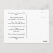 Weihnachten im Juli Flamingo Save the Date Party Postkarte (Rückseite)