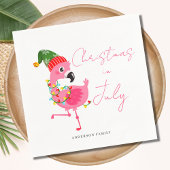 Weihnachten im Juli Flamingo Serviette