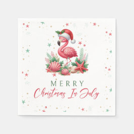 Weihnachten im Juli Flamingo Serviette