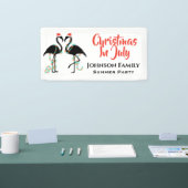 Weihnachten im Juli Flamingo Sommer Party Banner (Messe)