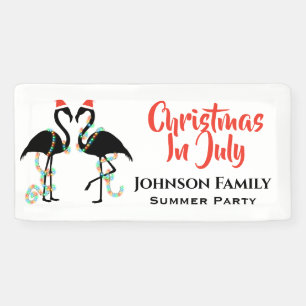 Weihnachten im Juli Flamingo Sommerparty Banner