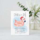 Weihnachten im Juli Flamingo Summer Pool Party (Stehend Vorderseite)