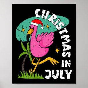 Weihnachten im Juli Flamingo Süßer Strand Sommer C Poster
