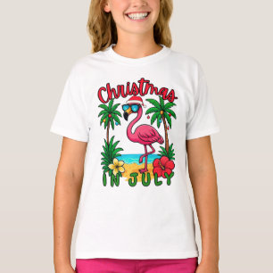 Weihnachten im Juli Flamingo T-Shirt