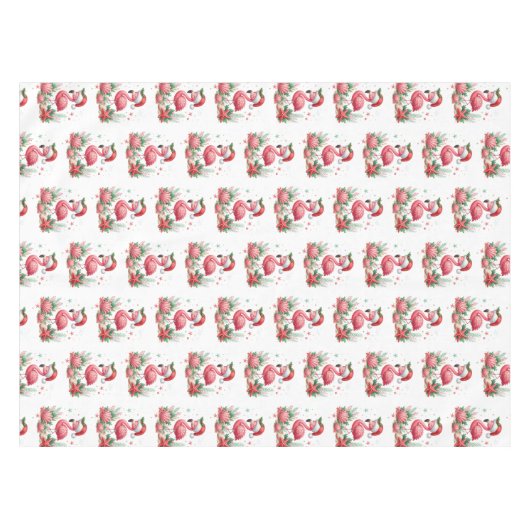 Weihnachten im Juli Flamingo Tischdecke (Vorderseite (Horizontal))