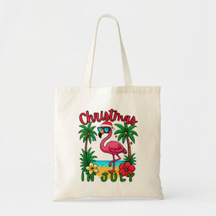 Weihnachten im Juli Flamingo Tragetasche