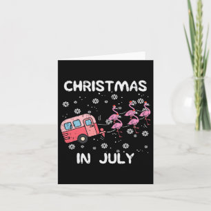 Weihnachten im Juli Flamingo Trailer Sommer Xmas C Karte