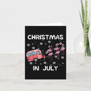 Weihnachten im Juli Flamingo Trailer Sommer Xmas C Karte