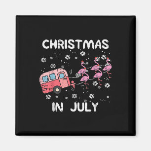 Weihnachten im Juli Flamingo Trailer Sommer Xmas C Magnet