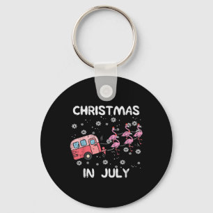 Weihnachten im Juli Flamingo Trailer Sommer Xmas C Schlüsselanhänger
