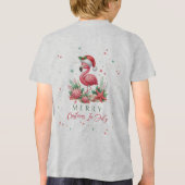 Weihnachten im Juli Flamingo Tri-Blend Shirt (Rückseite)
