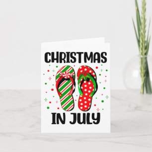 Weihnachten im Juli Flip Flops Beach Sommerferien Karte
