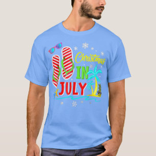 Weihnachten im Juli Flip Flops Funny Beach Sommer T-Shirt