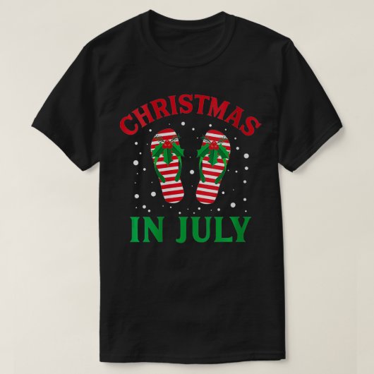 Weihnachten im Juli Flip Flops Funny Beach Su T-Shirt (Design vorne)