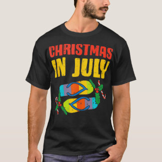 Weihnachten im Juli Flip Flops Sommer Beach Weihna T-Shirt