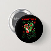 Weihnachten im Juli Flip Flops Xmas Flip Flops Som Button (Vorne & Hinten)