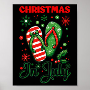 Weihnachten im Juli Flip Flops Xmas Flip Flops Som Poster