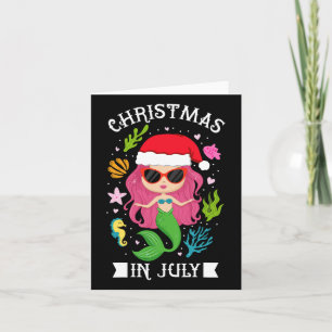 Weihnachten im Juli Frauen Mädchen Meerjungfrau St Karte